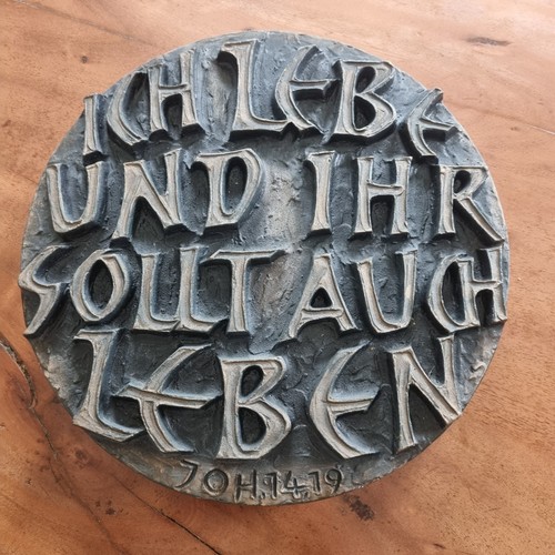 Bronze schriftplatte ich - schriftplatte.,