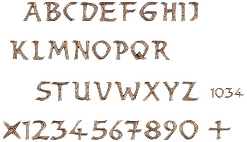 Grabschrift bronze alu - 🪦, bronze/alu