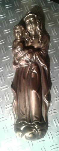 Bronze relief madonna - relief, mit
