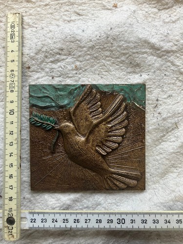 Alte bronze grabschmuck taube - bronze,