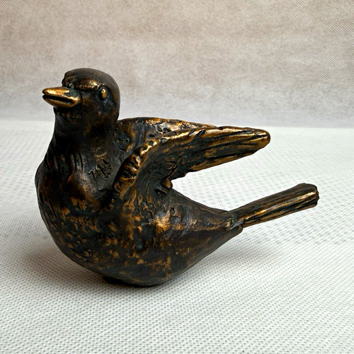 Strassacker bronze vogel figur - bronze,
